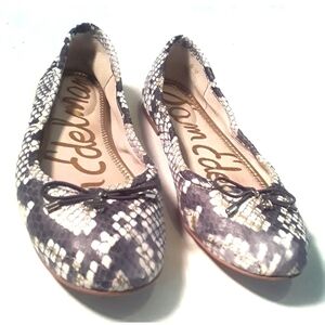 Sam Edelman Faux Snakeskin Ballet Slippers